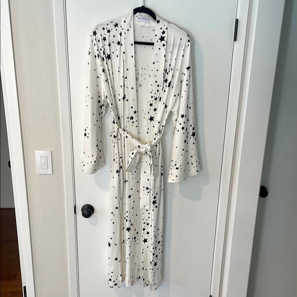 Mason White Star Print Robe